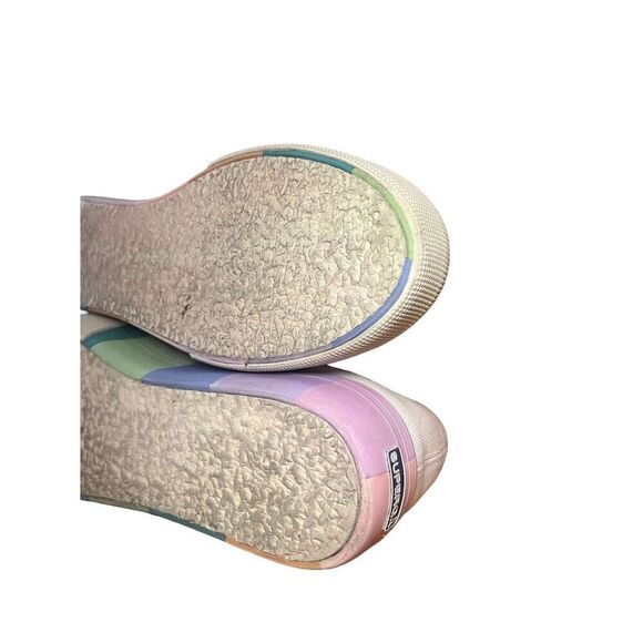 Superga Women's Rainbow Stripe Multicolor Platform Sneakers Size 10W - Picture 10 of 16